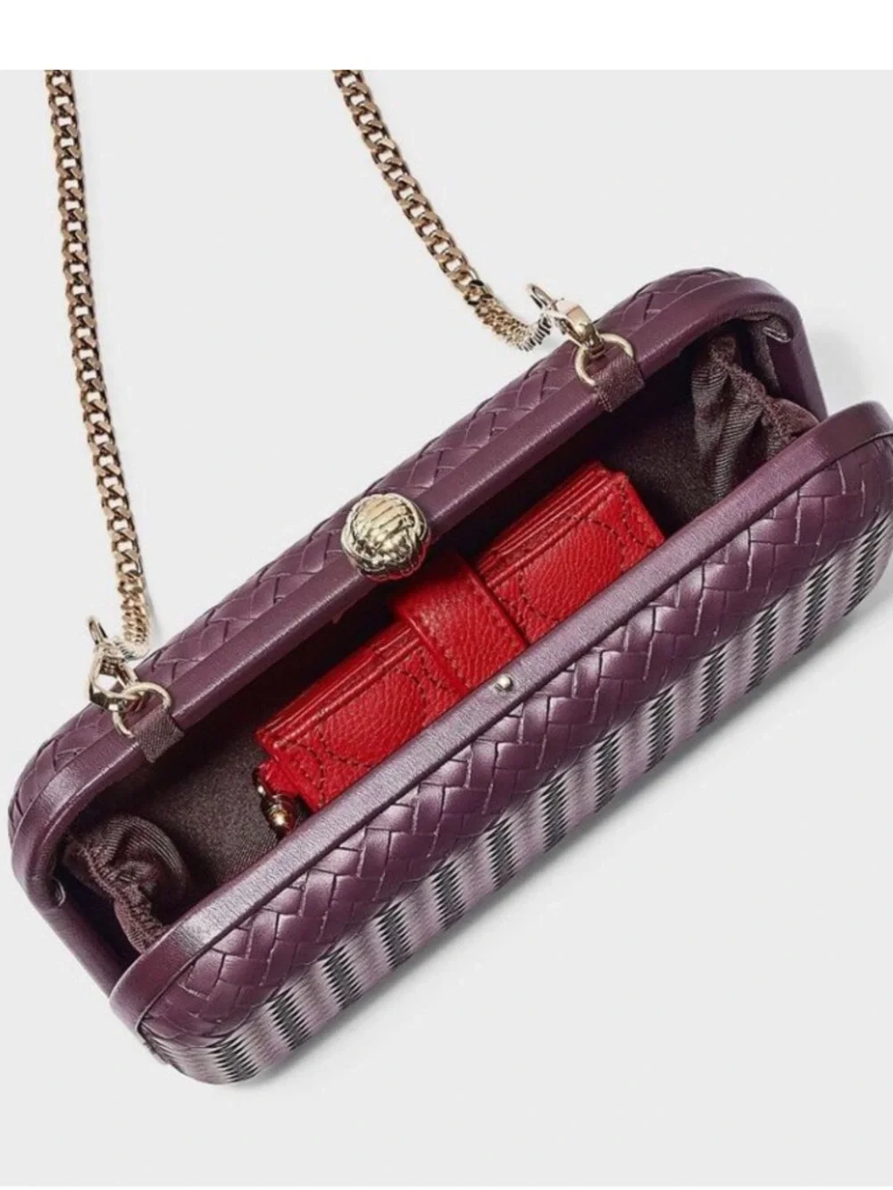 NWT by a. new day Woven Minaudiere Clutch
